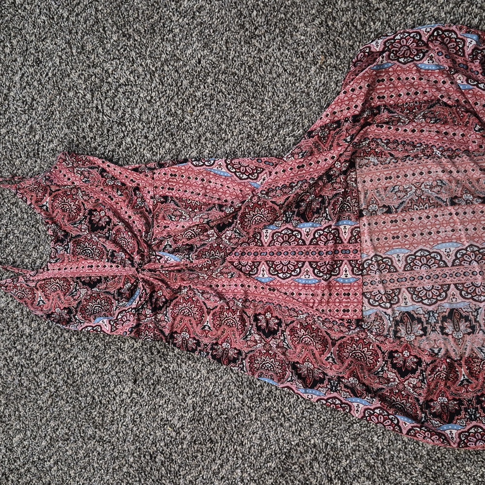 Chic Multicolor Patterned High Low Dress - Picture 4 of 4